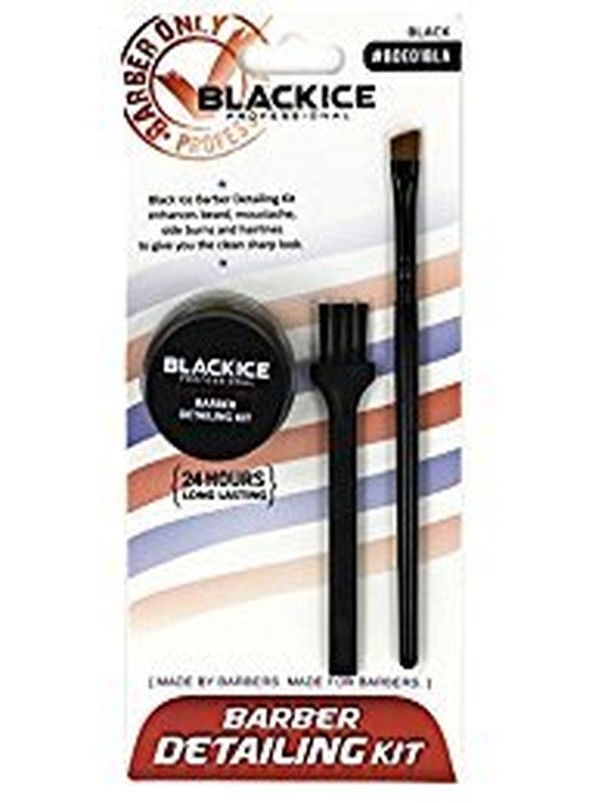 Black Ice Professional Barber Detailing Kit with Brush Wand